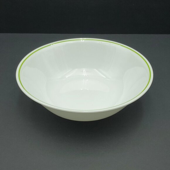 Corelle Wildflower Medium Serving Bowls Corning White Vegetable Bowls Green Band - Picture 9 of 10